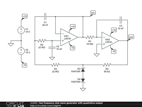 Sine Wave Generator Schematic Diagram - Circuit Diagram