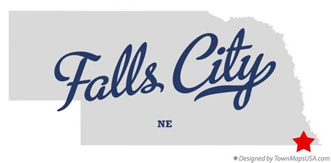 Map of Falls City, NE, Nebraska