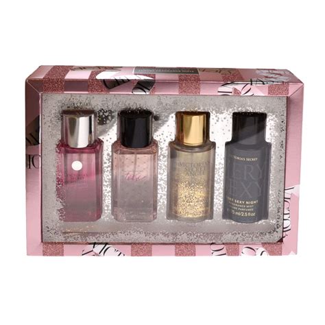 Victoria's Secret Gift Set 4 Piece Best Of Fine Fragrance Mists (Bombshell, Tease, Angel Gold ...