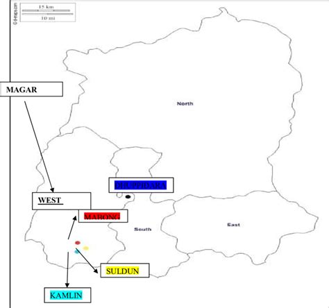 1 Map of West Sikkim, representing Magargoan. The Magar tribe has its... | Download Scientific ...