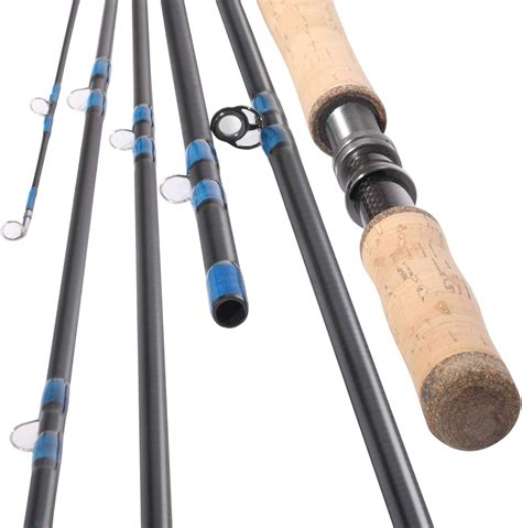 14' Spey Fly Fishing Rod 6 Sections 14FT 9/10 Spey Rod Carbon Fiber ...