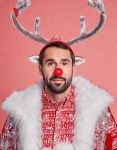 Christmas Map Gold Reindeer Advent. Insert Your Face/photo