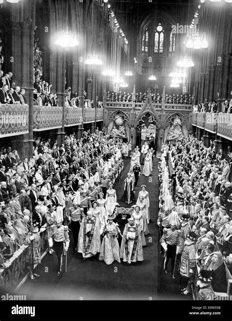 Queen Elizabeth II's coronation ceremony at Westminster Abbey Stock Photo - Alamy