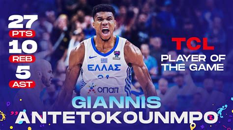 Giannis ANTETOKOUNMPO 🇬🇷 | 27 PTS / 10 REB / 5 AST - FIBA EuroBasket ...