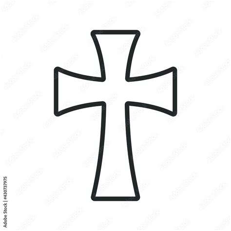 Cross vector shape symbol. Christianity sign. Christian religion icon ...