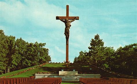 Vintage Postcard World's Largest Crucifix Catholic Shrine Indian River Michigan | Asia & Middle ...