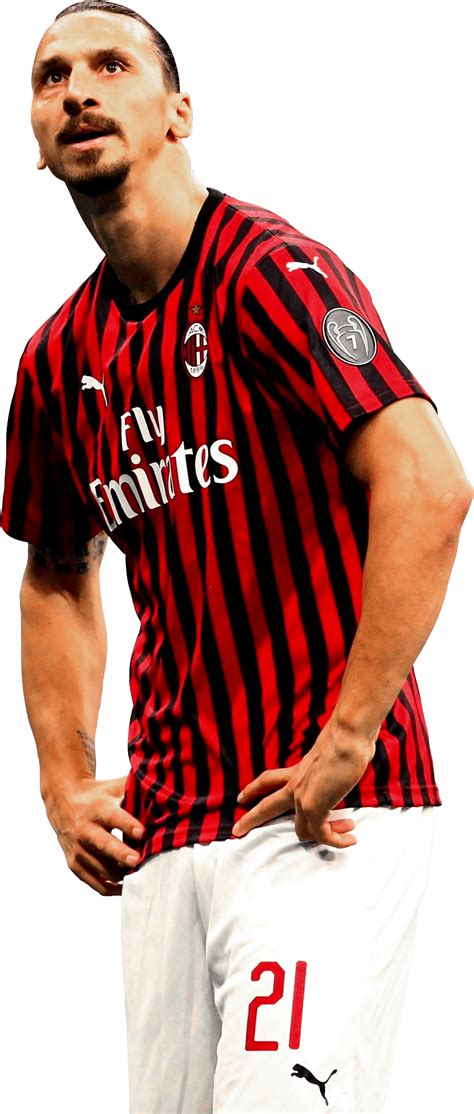 Zlatan Ibrahimovic Milan football render - FootyRenders