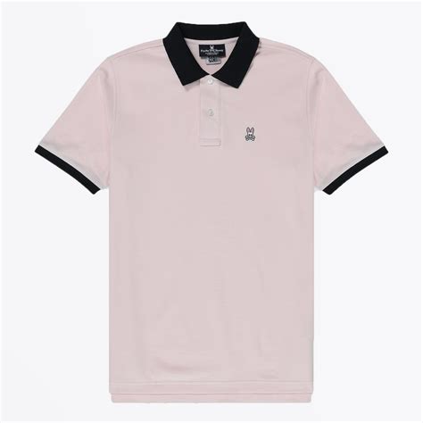Psycho Bunny - Contrast Collar Polo Shirt - Pink - Mr & Mrs Stitch