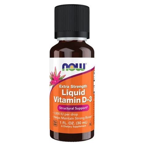 Vitamin D-3 Liquid Extra Strength By Now Foods - 1 Fl Oz Dropper : Target