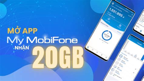 Mở app My Mobifone - nhận liền 20GB - Mobifone Data