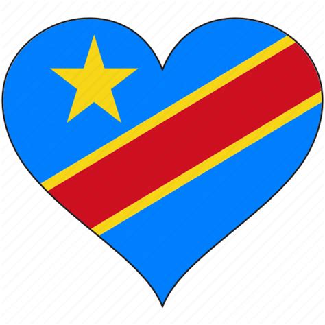 Africa, democratic republic of the congo, flag, flags, heart icon