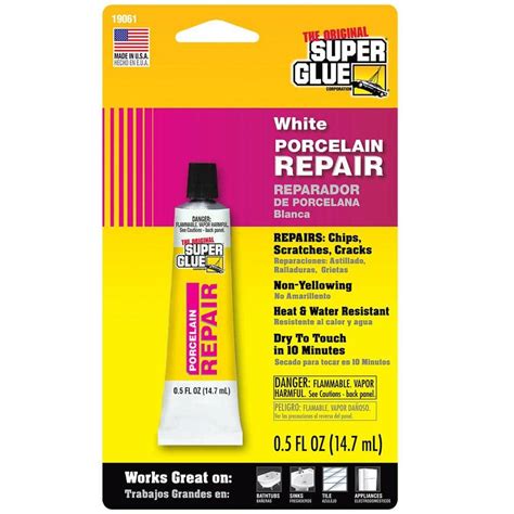 Super Glue 0.5 fl. oz. White Porcelain Repair-19061-6 - The Home Depot