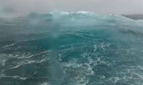 Viral video shows cruise ship go underwater due to dangerous waves ...