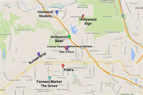 Hollywood Area Map