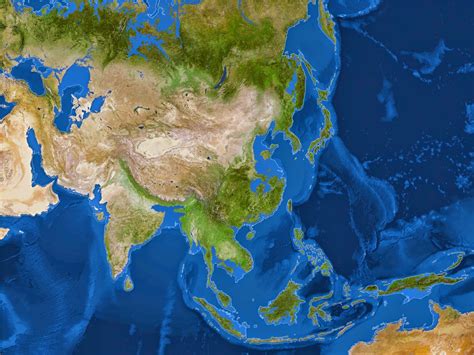 Post-Apocalyptic maps of the world: Flooded Asia