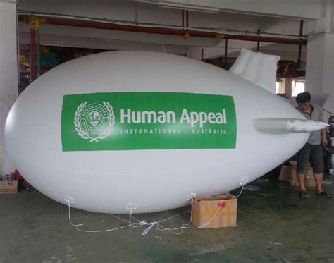 Custom PVC Material Small Blimp Shape Balloon , Large Advertising Blimp ...