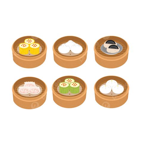 Chinese Dim Sum Illustration Traditional Food Vector, Dimsum ...