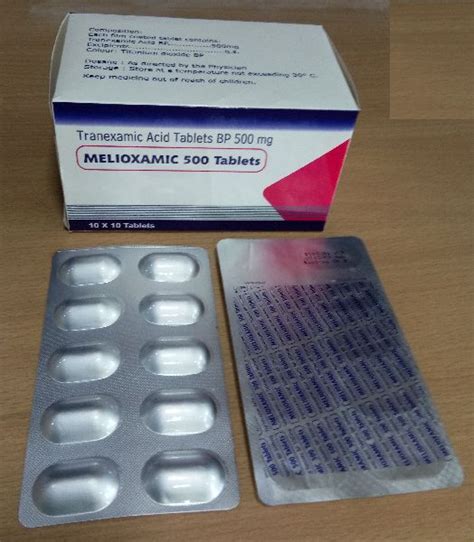 Tranexamic Acid Tablets BP 500 mg Manufacturer in Maharashtra India by ...