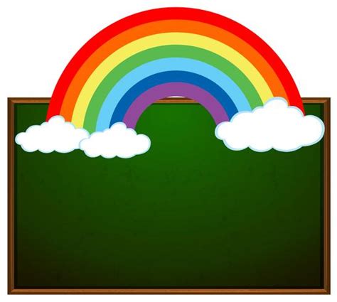 Blackboard and Rainbow Banner 295144 Vector Art at Vecteezy