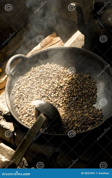 Roasting Coffee Beans stock image. Image of fire, roasting - 5037491