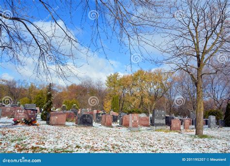 Graves in Notre Dame Des Neiges Cemetery Editorial Photography - Image ...