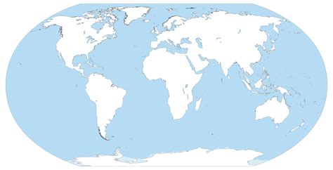 Printable Blank Map Of The World