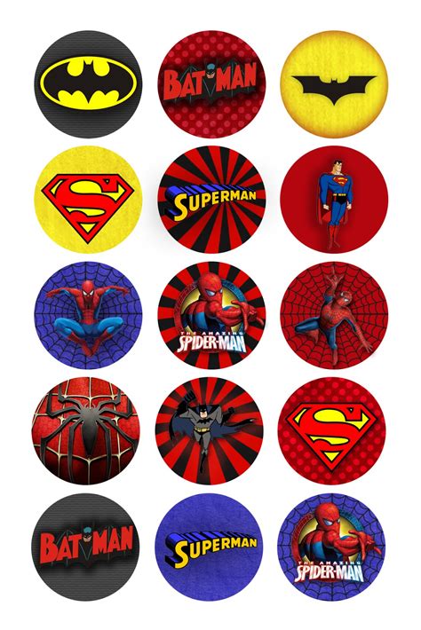 Superheroes Free Printable Toppers, Labels or Stickers. - Oh My Fiesta ...