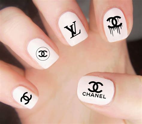 Chanel Nail Decals / Chanel Logo Decals / Chanel Nails / Nail