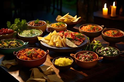 Premium AI Image | Tantalizing Mexican Food Buffet