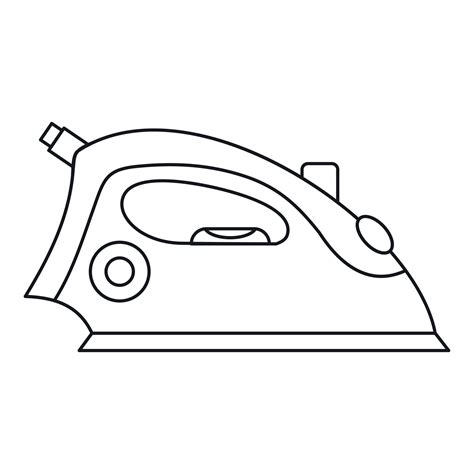 Iron icon, outline style 14676511 Vector Art at Vecteezy