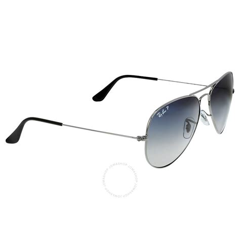 Ray Ban Aviator 58mm Sunglasses - Polarized Blue Grey Gradient RB3025 004/78 58-14 - Aviator ...