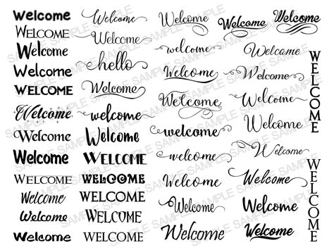 Welcome SVG, Welcome Calligraphy SVG, Script SVG, Welcome Cricut ...