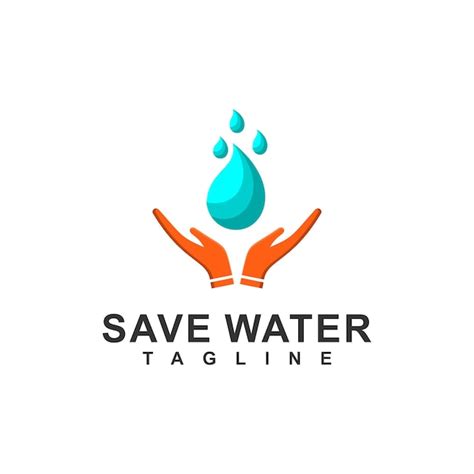 Premium Vector | Save water logo design