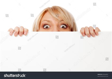 Beautiful Woman Looking Surprised Scared Isolated Stock Photo 90366892 ...