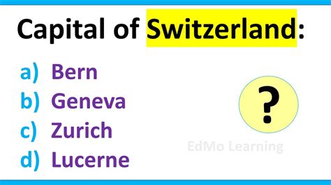 CAPITALS QUIZ. COUNTRIES OF EUROPE. GEOGRAPHY TEST. - YouTube