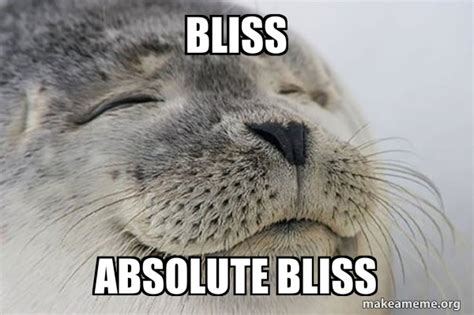 Bliss absolute bliss - Satisfied Seal Meme Generator