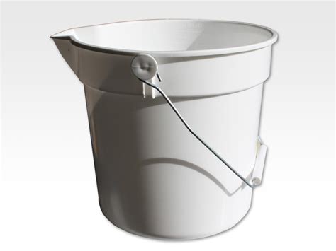 10 Litre White Bucket With Lip - Worldwide Cleaning Support