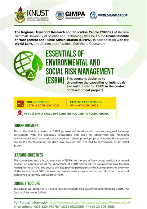 Essentials of Environmental and Social Risk Management (ESRM ...