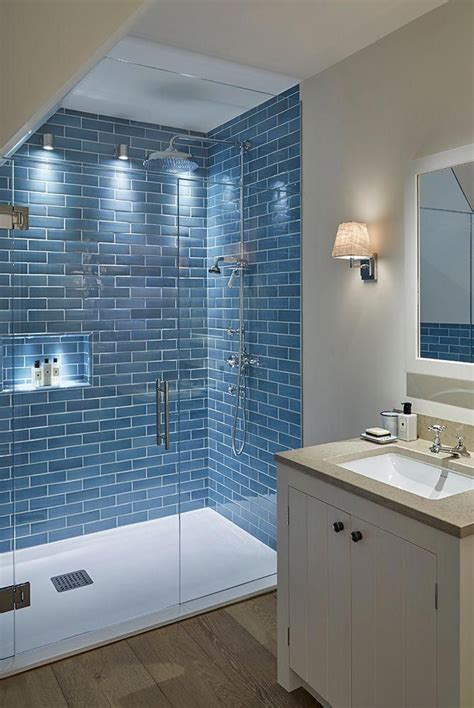 Blue Bathroom Shower Tile Ideas