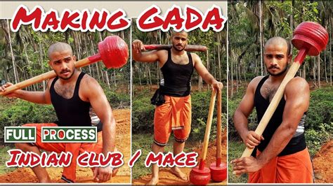 Making of GADA / INDIAN CLUB / MACE...KUSHTI WORKOUT EPQUIPMENT using ...