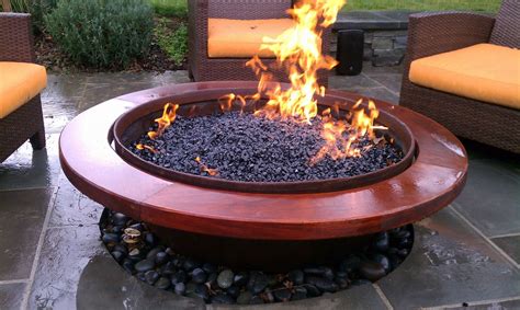 Custom Made Outdoor Gas Fire Pit by Sawdust&Steel | CustomMade.com