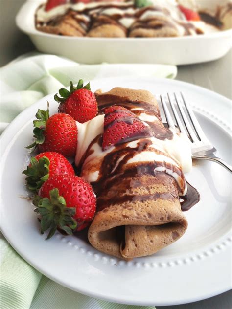 Strawberry Cream Chocolate Crepes