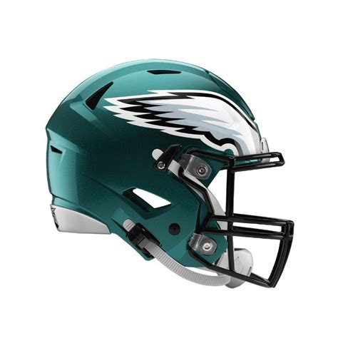 the philadelphia eagles football helmet on a white background