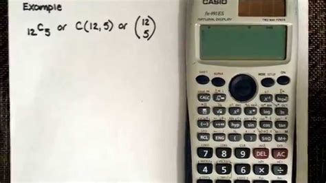 Combination using the calculator Casio fx-991ES - YouTube