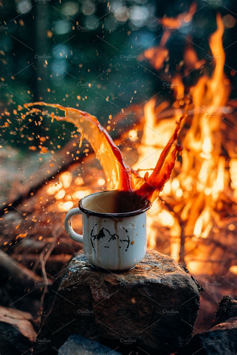 coffee on a campfire ~ Food & Drink Photos ~ Creative Market