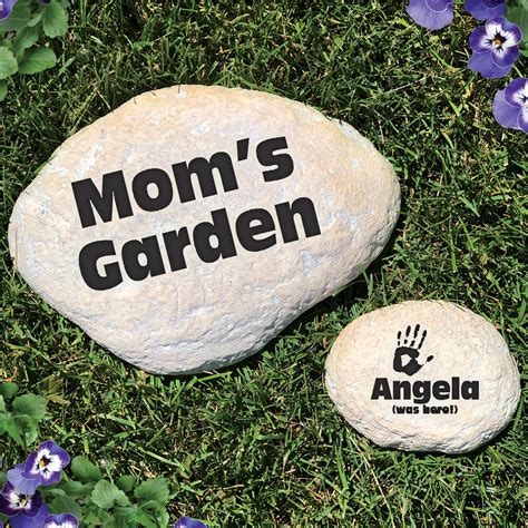 Engraved My Garden Yard Stones | Personalized Stepping Stone