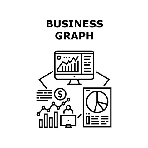 Business Graph Vector Concept Black Illustration 9985736 Vector Art at ...