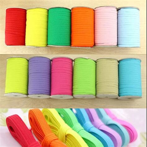 6MM 10YARDS color double elastic band, high quality wide brimmed rubber band, super elastic ...