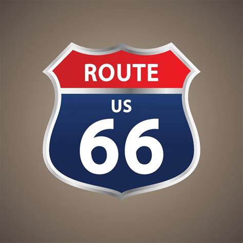 Route 66 Sign. interstate sign. symbol vector. 14275570 Vector Art at ...