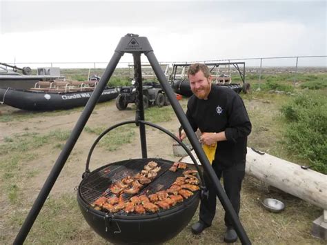 "Cowboy Cauldron" Have A Fire Pit That Can Be Used As A Table, A BBQ ...